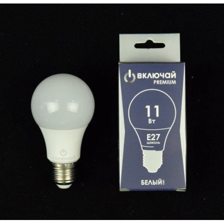 11W E27 A60 4000K 220V пластик LED PREMIUM (ЛОН) л [01084475]