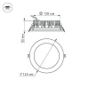 Встраиваемый светодиодный светильник Arlight LTD-145WH-Frost-16W Warm White 110deg 021068