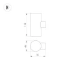 Уличный настенный светодиодный светильник Arlight KT-Ray-Wall-Twin-R46-2X3W Day4000 034136