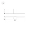 Настенный светодиодный светильник Arlight SP-Vinci-M-S1200x55-12W Warm3000 036931 Настенный светодиодный светильник Arlight SP-Vinci-M-S1200x55-12W Warm3000 036931