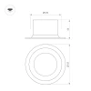 Встраиваемый светодиодный светильник Arlight MS-Drop-Built-R137-24W Day4000 041500