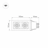 Встраиваемый светодиодный светильник Arlight CL-Kardan-S180x102-2x9W Day 024138