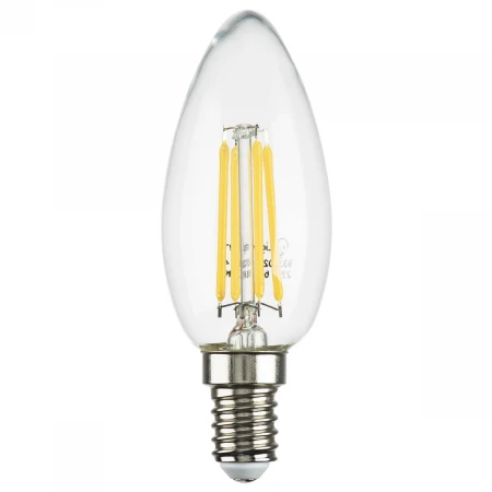 Лампа светодиодная филаментная Lightstar LED Filament E14 6W 3000K свеча прозрачная 933502