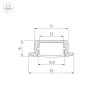 Профиль Arlight Line-2308-F-2000 Anod Gold 039989