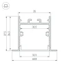 Профиль Arlight SL-LINIA49S-F-2000 ANOD BLACK 039389