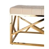Банкетка Stool Group АРТ ДЕКО вельвет бежевый сталь золото BENCH-016-TG-BG