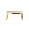 Банкетка Stool Group БРУКЛИН вельвет бежевый сталь золото BENCH-012-TG-BG
