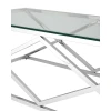 Журнальный стол Stool Group Инсигния 120*60 прозрачное стекло/сталь серебро УТ000001504