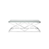 Журнальный стол Stool Group Инсигния 120*60 прозрачное стекло/сталь серебро УТ000001504