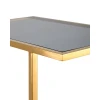 Журнальный стол Stool Group Бостон 50*32 черное стекло/сталь золото УТ000001973