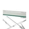 Консоль Stool Group АРТ ДЕКО 115х30 прозрачное стекло сталь серебро ECST-015 (115x30)