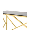 Консоль Stool Group АРТ ДЕКО 120х40 стекло smoke сталь золото ECST-015-TG-SK (120x40)