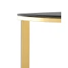Консоль Stool Group АЛЬБА 115х30 стекло черное сталь золото ECST-095-SR-TG