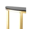 Консоль Stool Group АЛЬБА 115х30 стекло черное сталь золото ECST-095-SR-TG