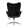 Поворотное кресло Stool Group Филадельфия регулируемое велюр черный FUCHS HLR-80