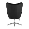 Поворотное кресло Stool Group Филадельфия регулируемое велюр черный FUCHS HLR-80