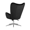 Поворотное кресло Stool Group Филадельфия регулируемое велюр черный FUCHS HLR-80