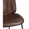 Барный стул Stool Group Турин со спинкой коричневый экокожа черные ножки 9329C BROWN