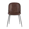Барный стул Stool Group Турин со спинкой коричневый экокожа черные ножки 9329C BROWN