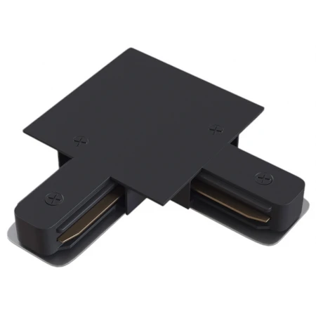 Коннектор L-образный Hesby Lighting Skylite для встраиваемого шинопровода 220В, чёрный HSBL_0015