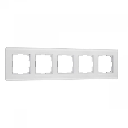 Рамка Werkel Senso на 5 постов белый стекло soft-touch W0053101 4690389214271