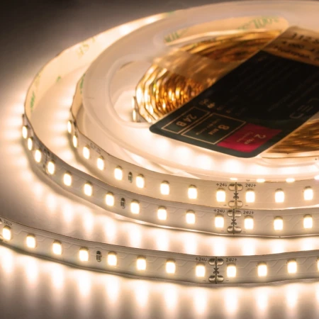 Лента светодиодная ELFLED PRO140, 112/м (2835), 24В, 10Вт/м, 5м, белый теплый 2800-3300К ELFLED-24112-PRO140ww