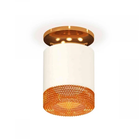 Комплект накладного светильника Ambrella light Techno Spot XS7401123 SWH/PYG/CF белый песок/золото желтое полированное/кофе (N7929, C7401, N7195)
