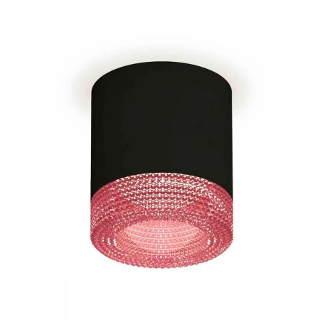 Комплект накладного светильника Ambrella light Techno Spot XS7402012 SBK/PI черный песок/розовый (C7402, N7193)