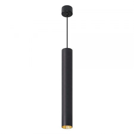 Светильник потолочный Feron ML1018 Barrel levitation на подвесе MR11 35W 230V, черный + золото 40*250 51387