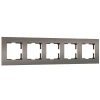 Рамка Werkel Slab на 5 постов бронза/софт W0052963 4690389207945