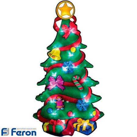 Световая фигура "елка с подарками", lt032