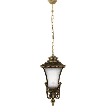 Светильник садово-парковый Feron PL4024 четырехгранный на цепочке 60W E27 230V, черное золото 