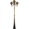 Светильник садово-парковый Feron PL5049 столб 3*60W E27 230V, черное золото