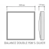 Управляемый светодиодный светильник BALANCE DOUBLE 95W S-500-WHITE/SILVER-220-IP44 Maysun Astrella Estares с пультом ДУ