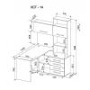 Стол компьютерный Бастон КСТ-14Л