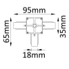 Соединитель T-образный однофазный Crystal Lux CLT 0.211 03 BL